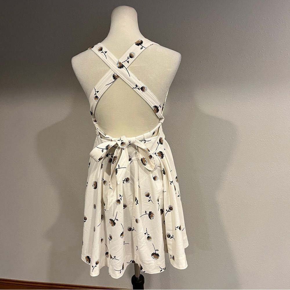 Free People Strappy V-neck Dandelion print dress size 8 - Picture 7 of 15